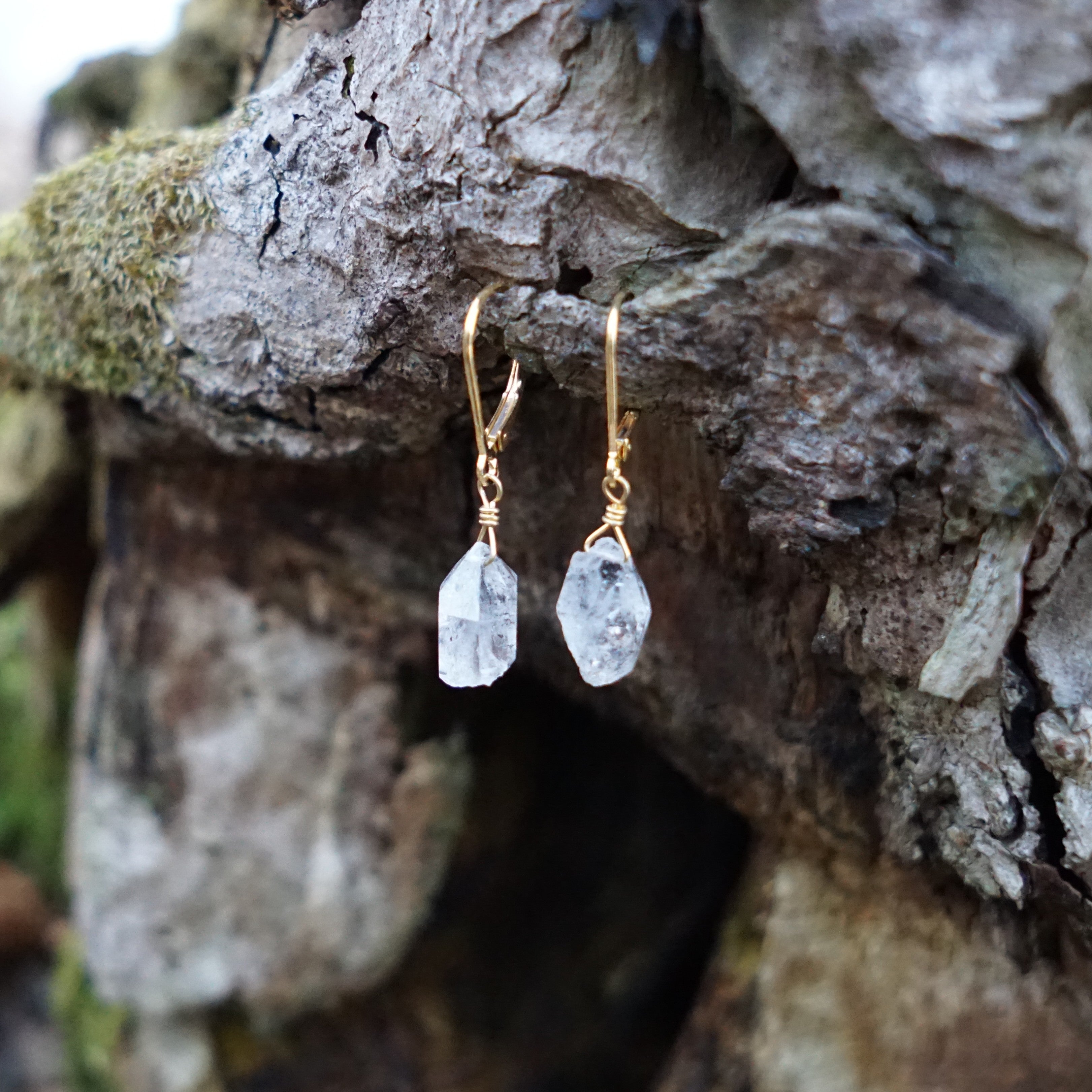 Herkimer diamant ørepynt