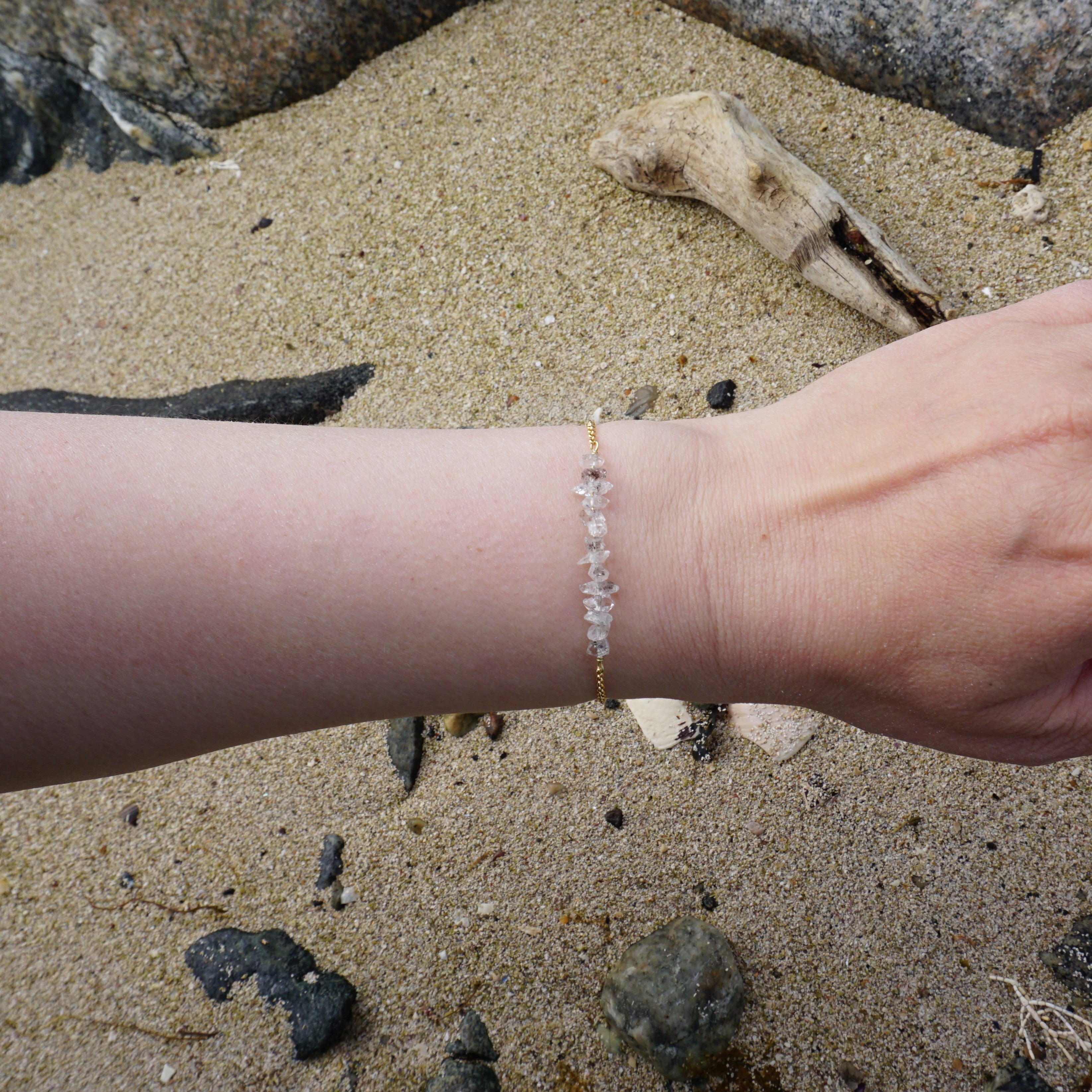 Herkimerdiamant armbånd