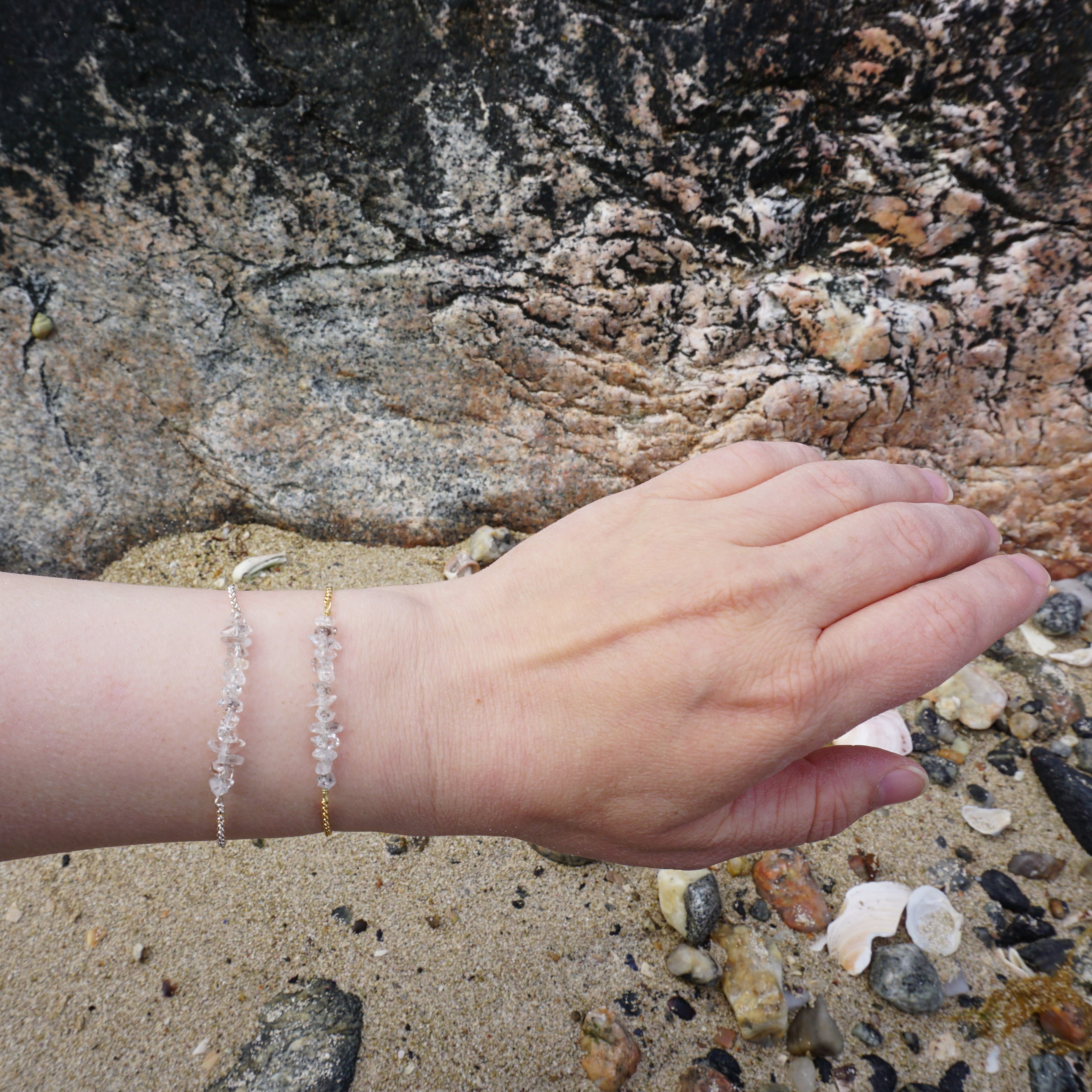 Herkimerdiamant armbånd